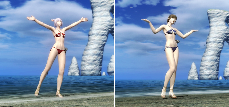 ヒュラ女ミコッテ水着姿